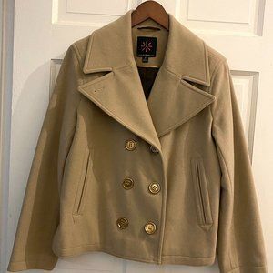 Isaac Mizrahi Live! Wool/Cashmere/Nylon Blazer - Camel Beige - Medium